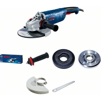 Bosch Winkelschleifer GWS 24-230 P 06018C3100 | 2400W | 230 mm Scheibe | M14 | 8500 U/min | Anti-Vibration | Blau