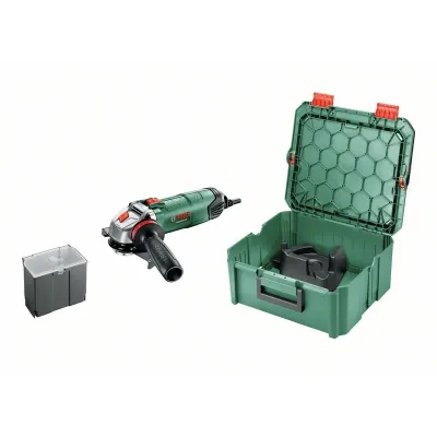 Bosch Winkelschleifer PWS 850-125 | 06033A270D | 850 Watt | 125 mm Scheibe | SystemBox | Anti-Vibrationsgriff | Grün