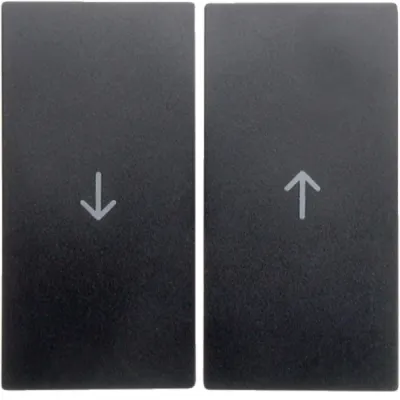 Berker Wippe 16251606 | Jalousieschalter B.1/B.3/B.7 | Symbol Pfeile | 2-teilig | Kunststoff matt | anthrazit RAL 7021