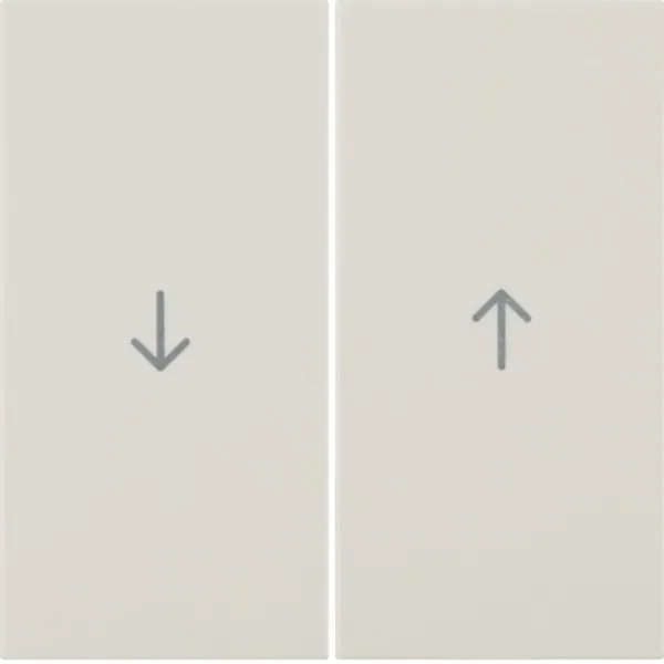 Berker Wippe 16258982 S.1 | Jalousie-Schalter | Symbol Pfeile | 2-teilig | Kunststoff glänzend | IP20 | cremeweiß