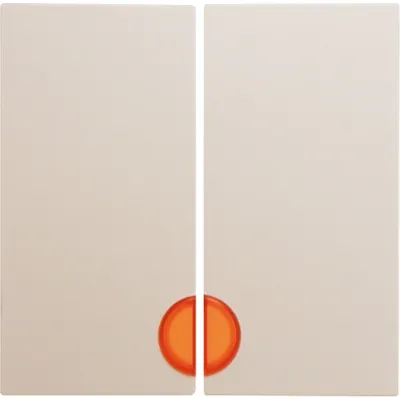 Berker Wippen 2-fach mit roter Linse 16278982 | Schalter/Taster | Serie S.1 | Kunststoff Duroplast | glänzend | weiß