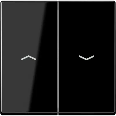 JUNG Wippe für Jalousieschalter A595PSW | Symbol Pfeile | 2-teilig | Duroplast glänzend | schwarz RAL 9005 | IP44