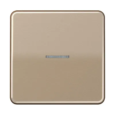JUNG Wippe CD590KO5GB | Schalter/Taster Kontrollwippe | Lichtleiter | Aluminium eloxiert | gold-bronze | 67x67mm