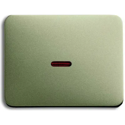 Busch-Jaeger Kontrollwippe 1789-260 | Schalterabdeckung Wippe | Aluminium matt | rote Kalotte | UP-Montage | palladium