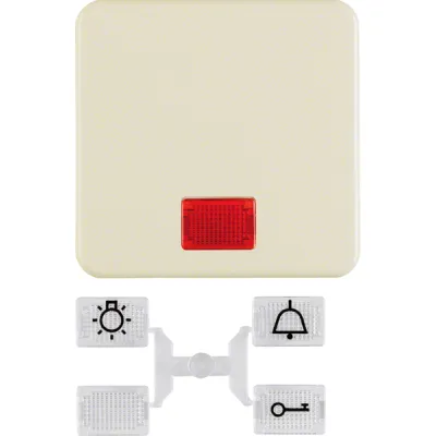 Berker Wippe 1553 | Kontrollwippe für Schalter/Taster | 5 Linsen | IP44 | glänzend | Kunststoff | weiß