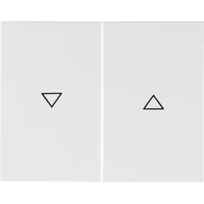 Berker Wippe 2-fach Jalousieschalter | Symbol Pfeile | K.1 | polarweiß glänzend | Kunststoff