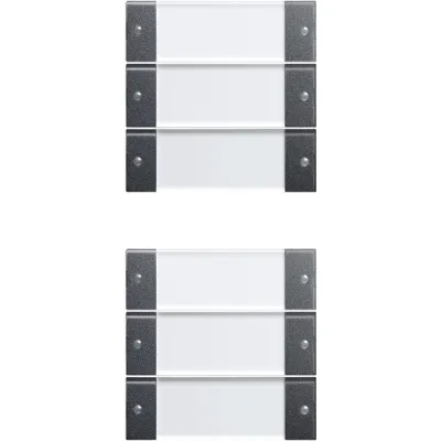 GIRA Wippenset 6-fach 213628 | KNX Tastwippe System 55 | beschriftbar | Beschriftungsfeld Klar | anthrazit