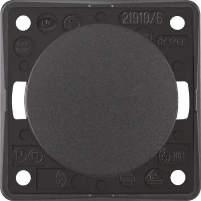 Berker Wechselschalter 936562505 Integro Flow/Pure | 16AX 250V | IP44 | anthrazit matt | Schraubklemme | halogenfrei