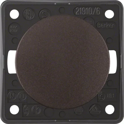 Berker Wechselschalter Integro Flow/Pure 936562501 | Wippschalter | 16AX 250V | IP44 | Schraubklemmen | matt | braun