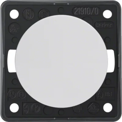 Berker Wipptaster Integro Flow/Pure 936712509 | Schließer | 10A 250V | Schraubklemmen | IP44 | glänzend | polarweiß