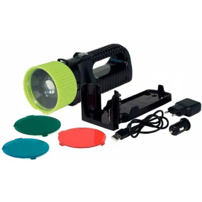 AccuLux UniLux PRO LED Akku-Handscheinwerfer | 270 Lumen | 1000m Reichweite | fokussierbar | aufladbar | schwarz