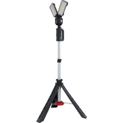 AccuLux Arbeitsstrahler WL 6000 LED 447461 | 2x25W LED | 6000 Lumen | Li-Ion Akku 14,8V | Stativ bis 2,24m | IP65 | Rot