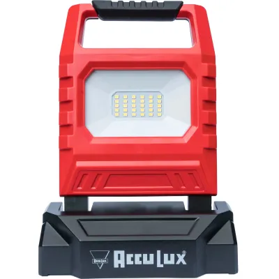 WITTE&SUTOR LED-Akku-Arbeitsstrahler AccuLux 1500 LED 447441 | 15W | 1500lm | IP54 | 3 Helligkeitsstufen | USB | rot