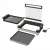 Bild: WMF Tischgrill Lono 0415430011 | Elektrogrill mit Glasdeckel | 2200 Watt | 40x29 cm | Edelstahl matt | Antihaft