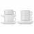 Bild: WMF Cappuccino-Tassen Set Barista 0695949440 | 4-teilig | Porzellan | stapelbar | spülmaschinengeeignet | Weiß