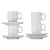 Bild: WMF Barista Espresso-Set 4-teilig 0695939440 | Espressotassen mit Untertassen | stapelbar | Porzellan | Weiß