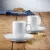 Bild: WMF Barista Espresso-Set 4-teilig 0695939440 | Espressotassen mit Untertassen | stapelbar | Porzellan | Weiß