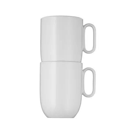 WMF Kaffeebecher-Set Barista 0695959440 | 2 Stück | Porzellan | stapelbar | spülmaschinengeeignet | Weiß