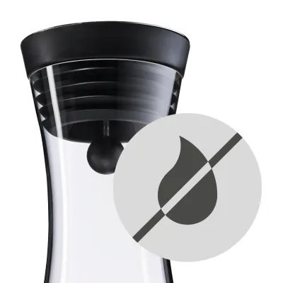 WMF Wasserkaraffe Basic Set 0617709994 | 1L Glaskaraffe mit CloseUp-Verschluss & 2 Gläser | Glas/Edelstahl | Transparent