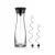 Bild: WMF Wasserkaraffe Basic 1L | Glaskaraffe mit 2 Fruchtspießen | CloseUp-Verschluss | Edelstahl | schwarz/transparent