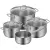 Bild: WMF Topfset Brillant 0739446030 | 4-teilig | Edelstahl 18/10 & Glas | Induktion geeignet | spülmaschinenfest | edelstahl