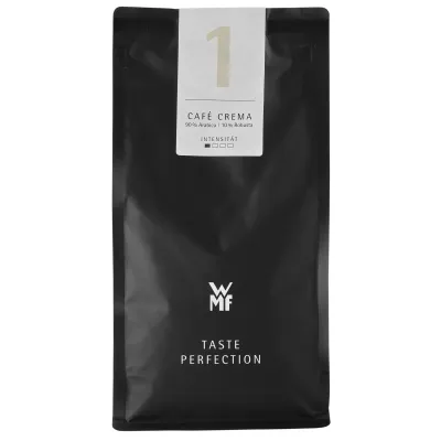 WMF Kaffee Bohnen Café Crema 1 Premium Mild 500g | Arabica 90% Robusta 10% | mild & vollmundig | säurearm | schwarz