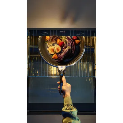 WMF Glasdeckel Click&Serve 0787246820 | Topfdeckel 24 cm | hitzebeständig | stapelbar | Glas/Edelstahl | poliert