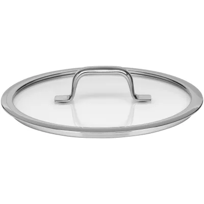 WMF Glasdeckel Compact Cuisine 0799246380 | 24 cm | Borosilikatglas & Cromargan Edelstahl | poliert