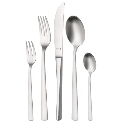 WMF Besteckset Corvo 30-teilig | Cromargan protect Edelstahl matt | kratzfest | spülmaschinenfest | für 6 Personen