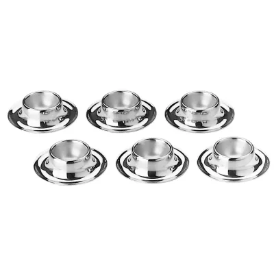 WMF Eierbecher-Set 6-teilig | Cromargan Edelstahl 18/10 | stapelbar | Ø 8,5 cm | spülmaschinengeeignet | silber