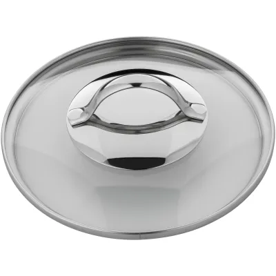 WMF Ersatz-Glasdeckel 16 cm | Topfdeckel Glas | Edelstahlsgriff | Spülmaschinenfest | Backofengeeignet