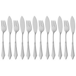 WMF Fächer Fischbesteck-Set, 12-teilig, Cromargan protect®