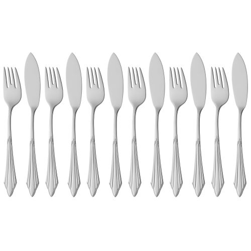 Bild: WMF Fächer Fischbesteck-Set, 12-teilig, Cromargan protect®