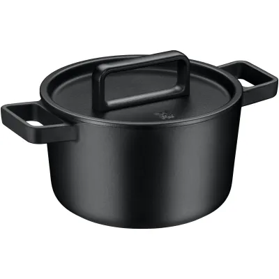 WMF Bräter Gusseisen Flavour 22 cm | Schmortopf induktionsgeeignet | Schwarz | Emailliert | Art.-Nr. 0555224290