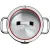 Bild: WMF Fleischtopf Function 4 | 20 cm | 3,4l | Edelstahl poliert | Induktion | Glasdeckel 4 Abgießfunktionen | Rot