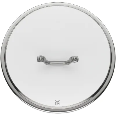 WMF Glasdeckel Fusiontec Essential 24 cm / 0517475290 | Glas/Edelstahl | spülmaschinengeeignet | Edelstahl/Durchsichtig