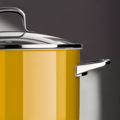 WMF Topf-Set Fusiontec Essential Pro 0521455290 | 4-teilig | Induktion & Backofen | kratzfest | Mango Yellow