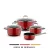 Bild: WMF Topf-Set Fusiontec Essential Pro 0521035290 | 4-teilig | kratzfest | schnelle Wärmespeicherung | passion red