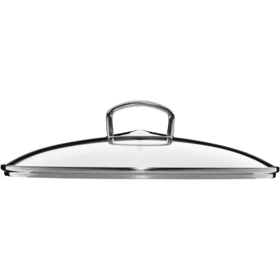 WMF Fusiontec Wok Glasdeckel 36 cm / 0517535290 | Glasdeckel für Wok | Edelstahlgriff | backofengeeignet | transparent
