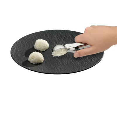 WMF Eisportionierer Gourmet 1880299990 | Eiskugelformer | Einhand-Auslösung | Edelstahl Cromargan 18/10 | poliert