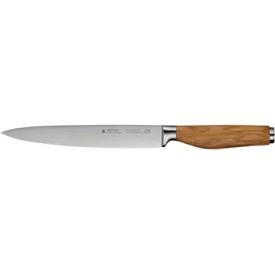 WMF Fleischmesser Grand Wood 20 cm | Spezialklingenstahl Olivenholzgriff | Performance Cut | hellbraun