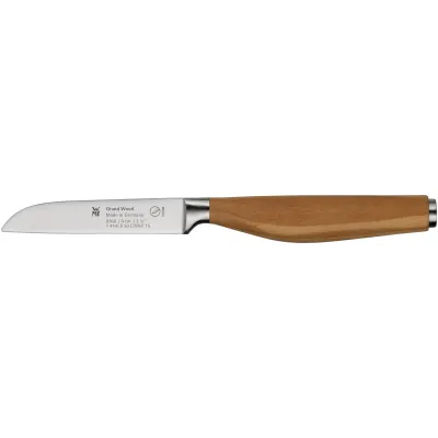 WMF Gemüsemesser Grand Wood 9 cm | Olivenholz-Griff | Performance Cut | Spezialklingenstahl | hellbraun