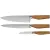 Bild: WMF Messer-Set Grand Wood 1897699992 | 3-teilig | Olivenholzgriff | Spezialklingenstahl | Kochmesser 20 cm | hellbraun