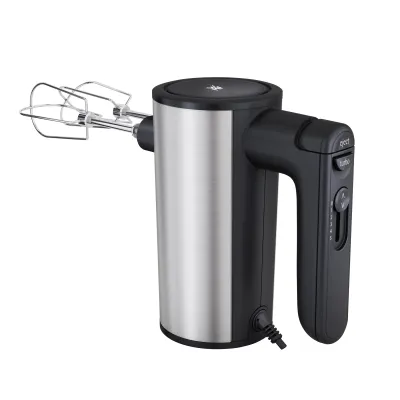 WMF Handmixer Kult X 0416560011 | 400 Watt | 5 Stufen & Turbofunktion | Cromargan Edelstahl | silber-schwarz