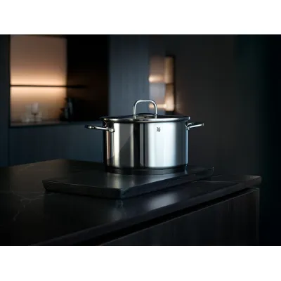WMF Topfset Inspiration 4-teilig | Kochtopf Set Induktion | Edelstahl 18/10 Cromargan | Glasdeckel