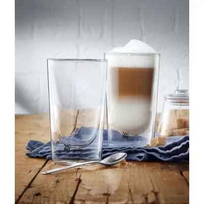 WMF Latte Macchiato-Gläser Kineo 0951732000 | Borosilikatglas doppelwandig | spülmaschinengeeignet | 2 Stück