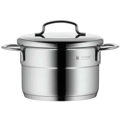 WMF Mini Fleischtopf 14 cm | Induktion | Cromargan Edelstahl 1,3l | stapelbar | spülmaschinengeeignet