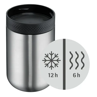 WMF My2Go Thermo Speisebehälter 0605246030 | Isoliergefäß 500ml+200ml | auslaufsicher | Edelstahl | spülmaschinenfest