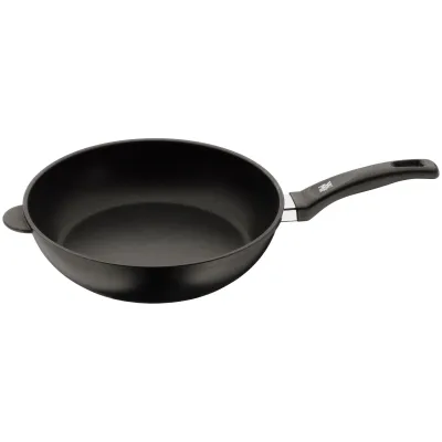 WMF Schmorpfanne Party 28 cm 0589884291 | Pfanne Aluguss Antihaft | hoher Rand | für Gas Elektro Glaskeramik | schwarz