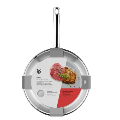 WMF Profi Stielpfanne 24 cm | Bratpfanne für alle Herdarten inkl. Induktion | Edelstahl 18/10